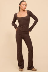 Oriane Foldover Flared Leggings