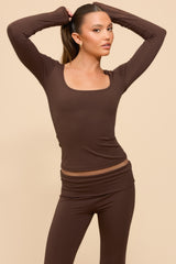 Hayden Square Neck Long Sleeve Top