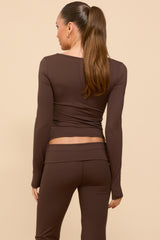 Hayden Square Neck Long Sleeve Top