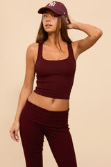 Linda Ribbed Scoop Neck Tank Top
