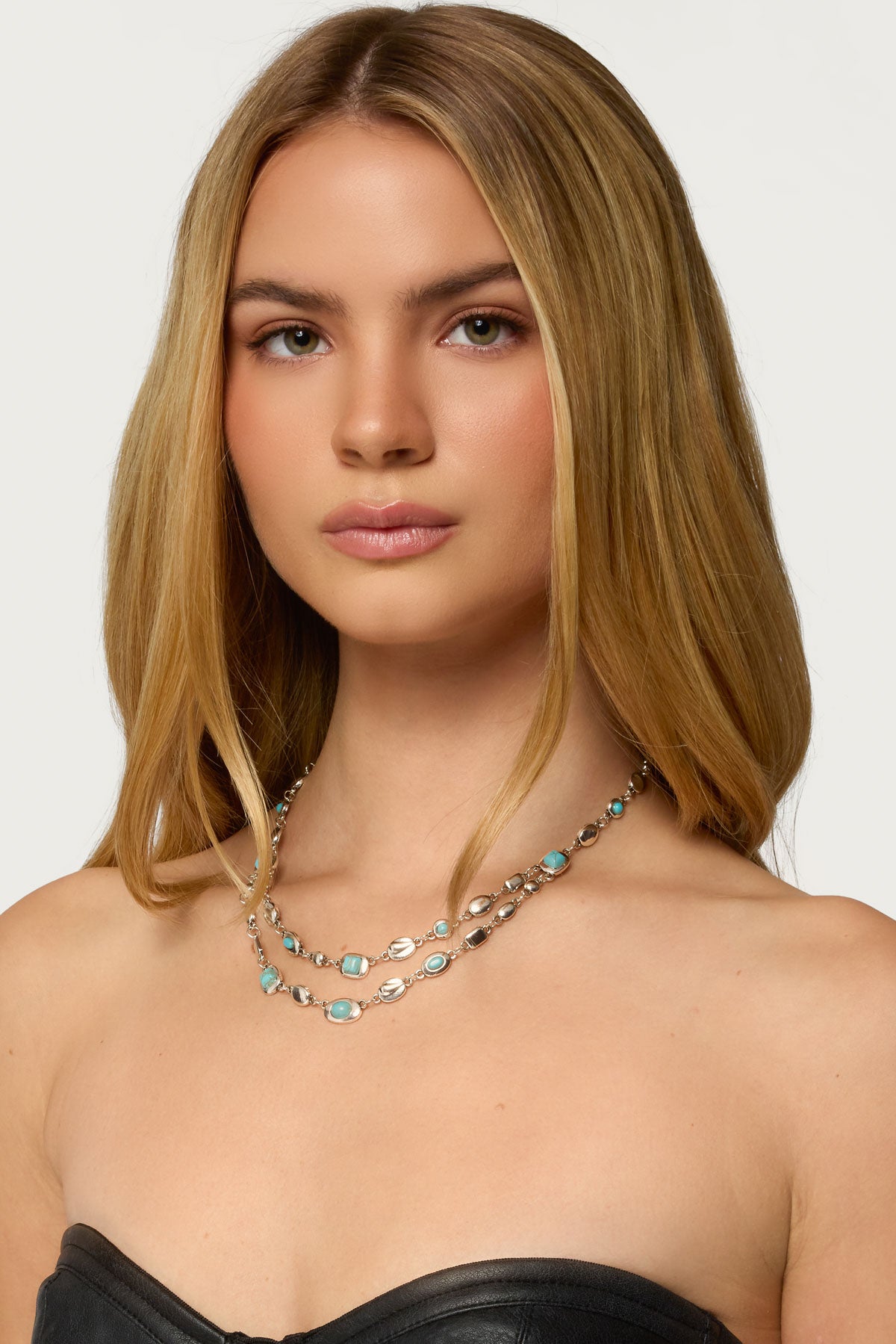 Mixed Gemstone Layered Necklace