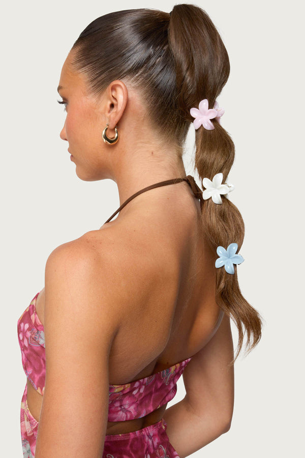 Mini Flower Hair Clip Pack