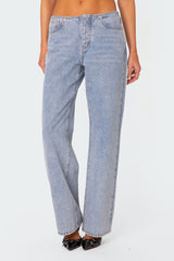 No Waistband Low Rise Baggy Jeans