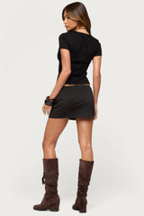 Swirl Studded Mini Skirt