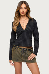 Araceli Pinstripe Tailored Shirt