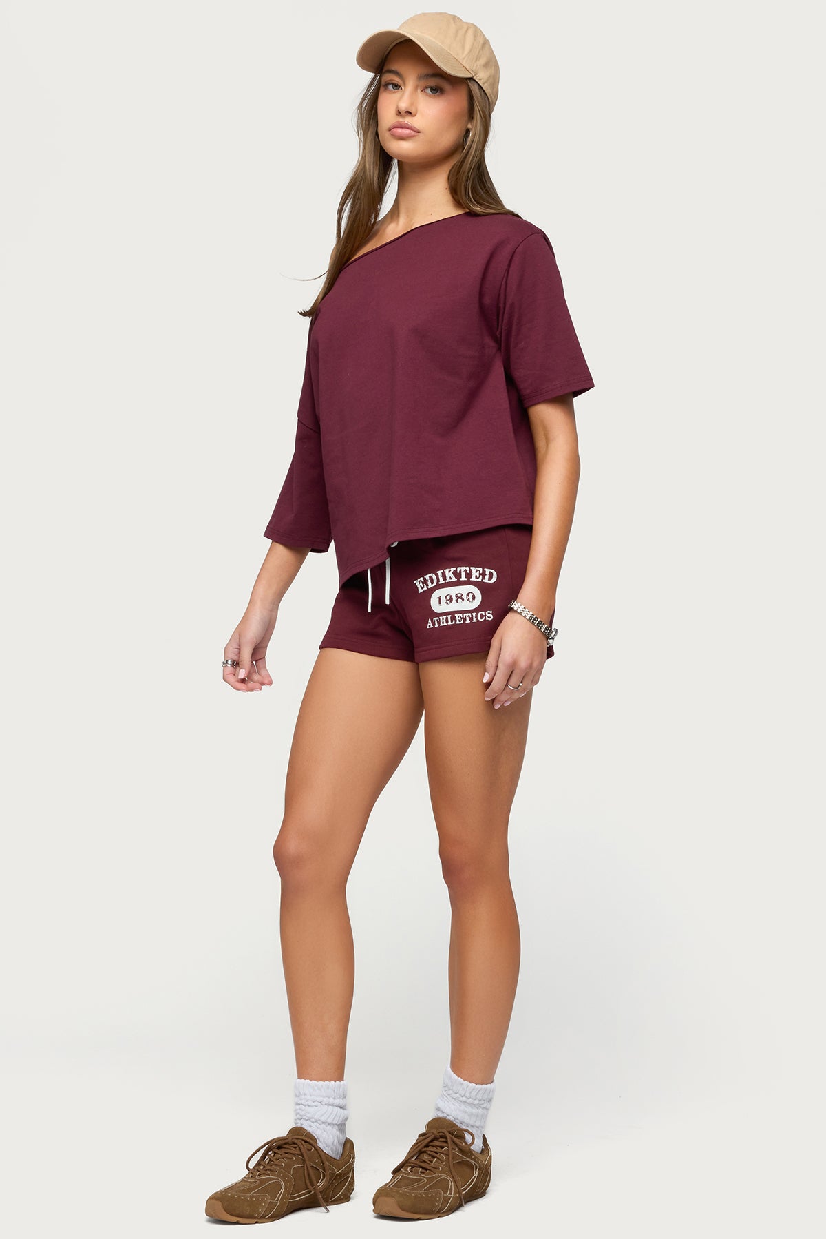 Edikted Athlete Contrast Micro Shorts