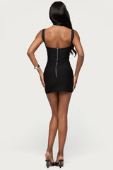 Cecilya Knit Bandage Mini Dress