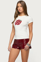 My Sweet Strawberry Button T Shirt