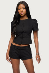 Thea Twill Button Up Top