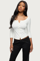 Iklara Button Up Top