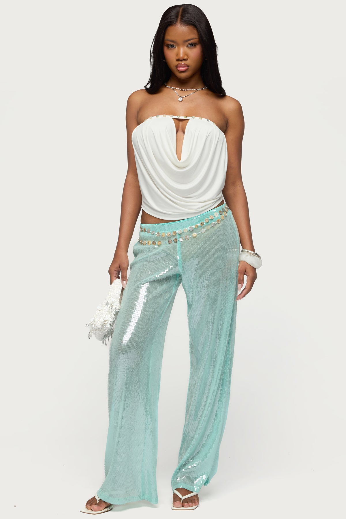 Avalee Sequin Wide Leg Pants