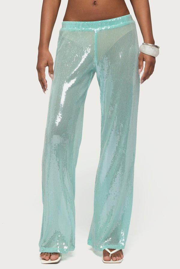 Avalee Sequin Wide Leg Pants
