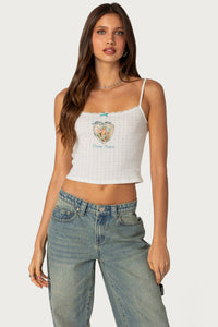 Divine Hearts Pointelle Tank Top