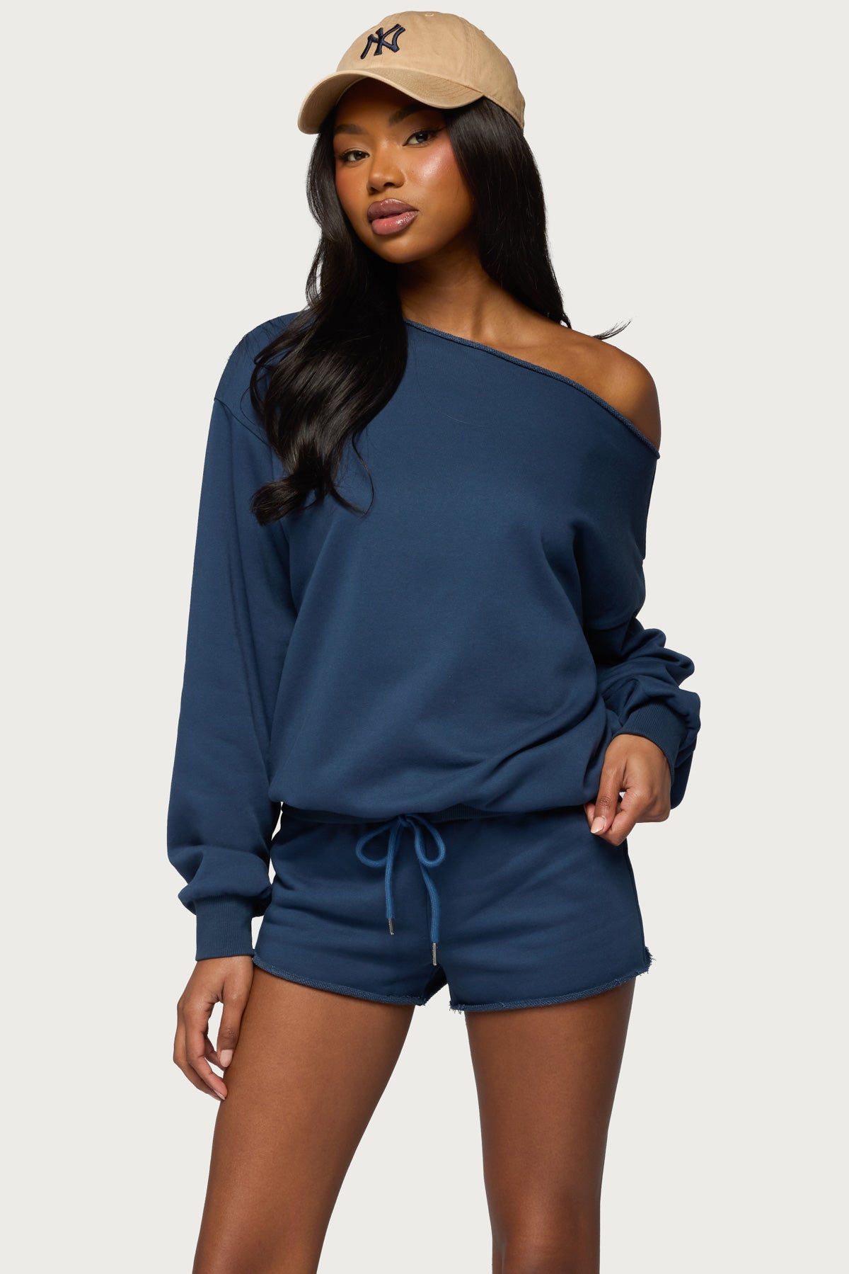 Juana Off Shoulder Lightweight Sweatshirt