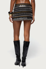 Neah Mixed Sequin Mini Skirt