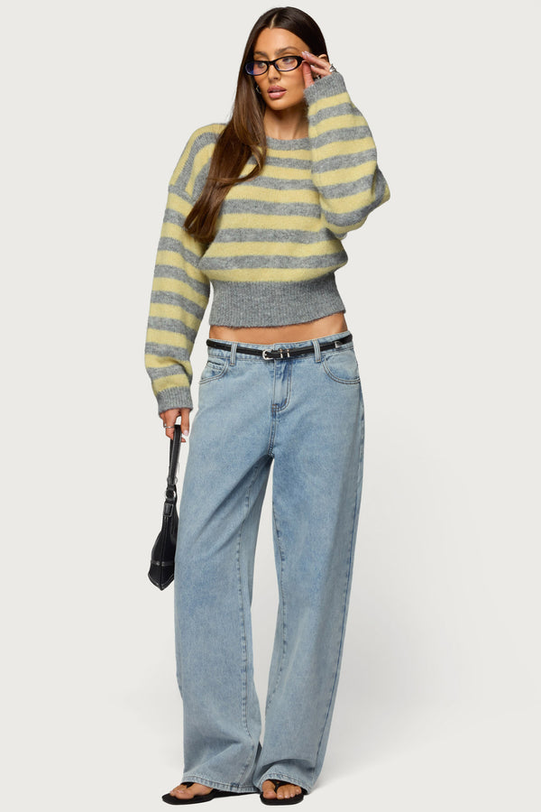 Penelope Fuzzy Striped Sweater