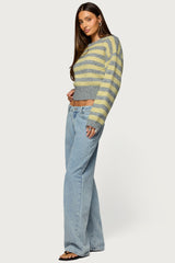 Penelope Fuzzy Striped Sweater