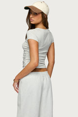 Iria V Neck Wrapped Top