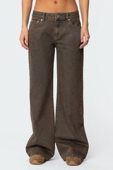 Zahra Mud Wash Low Rise Baggy Jeans