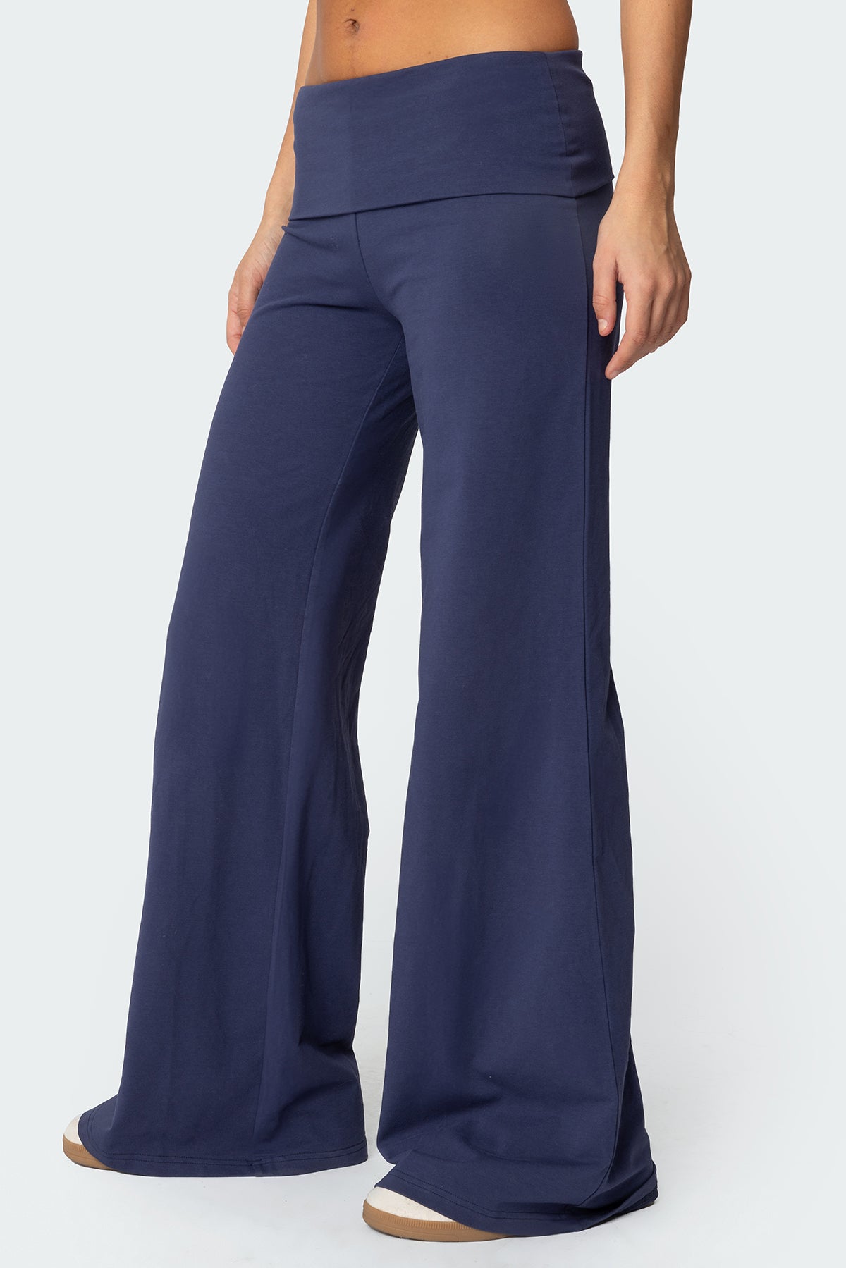 Wide Leg Foldover Pants