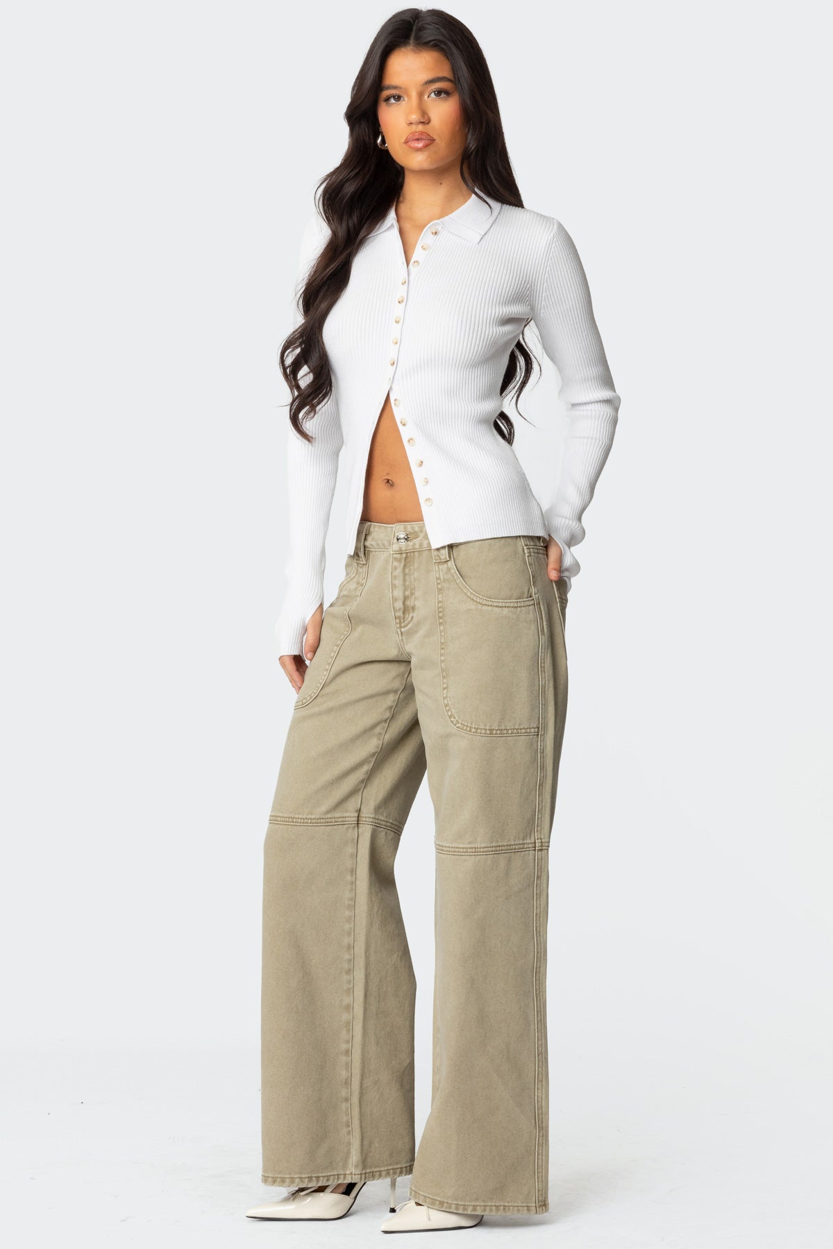 Morgan Low Rise Baggy Carpenter Jeans