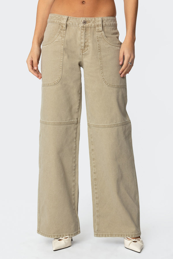 Morgan Low Rise Baggy Carpenter Jeans