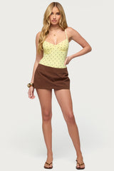 Gabriana Polka Dot Cupped Bodysuit