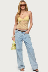 Eira Sheer Lace Tank Top