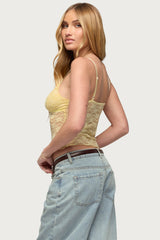 Eira Sheer Lace Tank Top