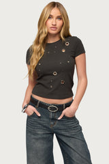 Aitana Grommet Stud T Shirt