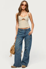 Karin Cut Out Ribbed Tank Top