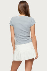 Kady Striped Henley T Shirt