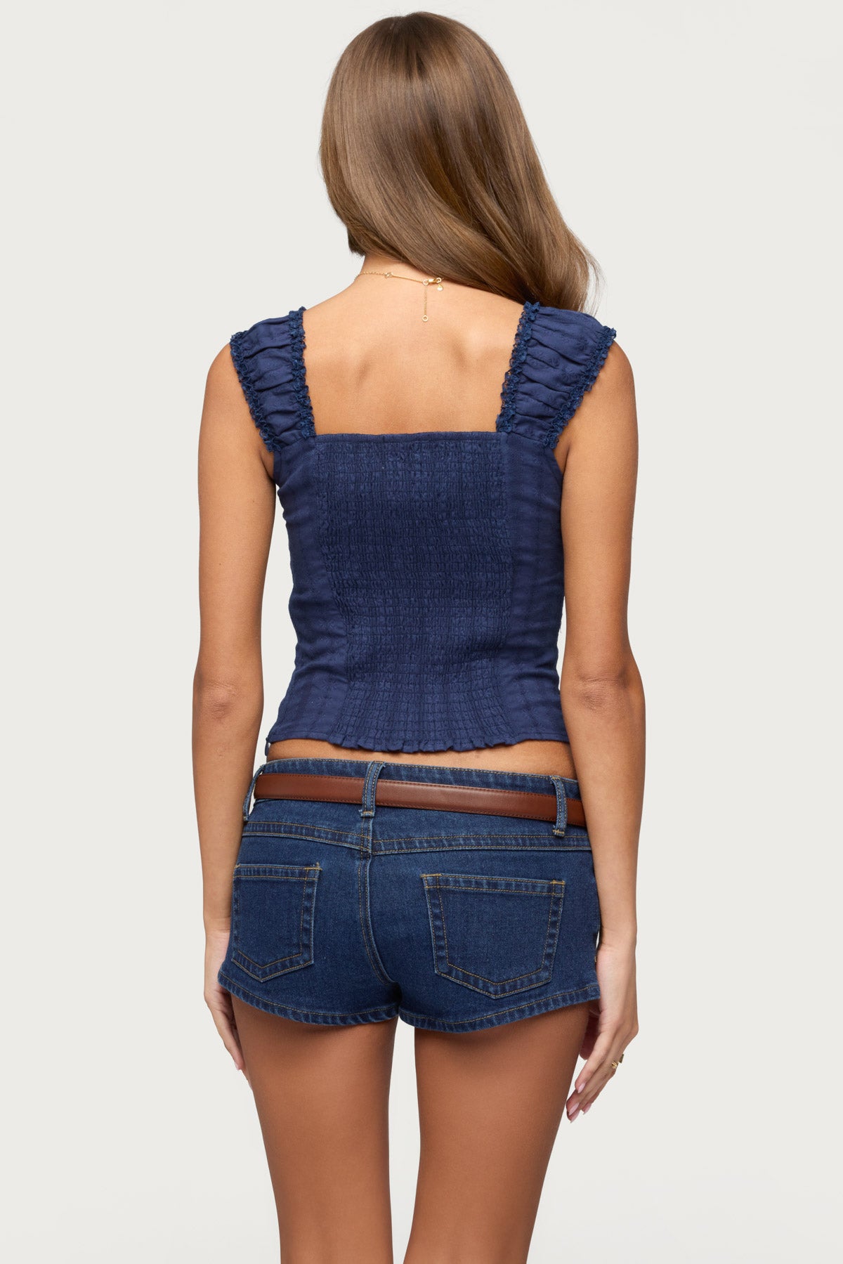 Katerine Embroidered Stripey Cotton Top