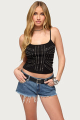 Union Jack Grommet Tank Top