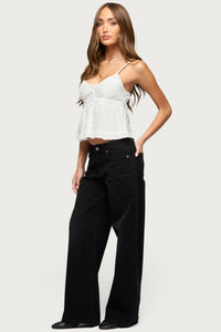 Raelynn Washed Low Rise Baggy Jeans