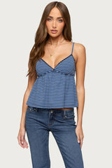 Orietta Striped Babydoll Top
