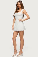 Nairobia Textured Mesh Mini Dress