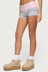 Emmey Contrast Foldover Shorts