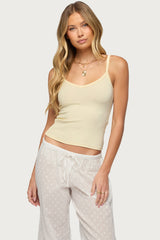 Aspyn V Neck Ribbed Tank Top