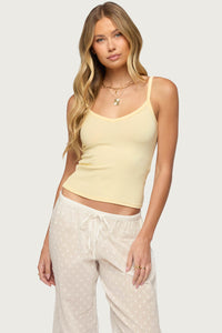 Aspyn V Neck Ribbed Tank Top