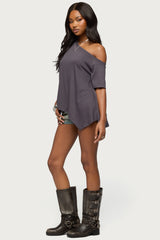 Josy Off Shoulder Handkerchief Top