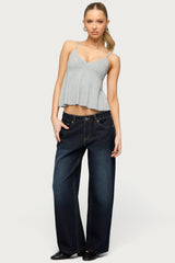 Petite Raelynn Washed Low Rise Baggy Jeans