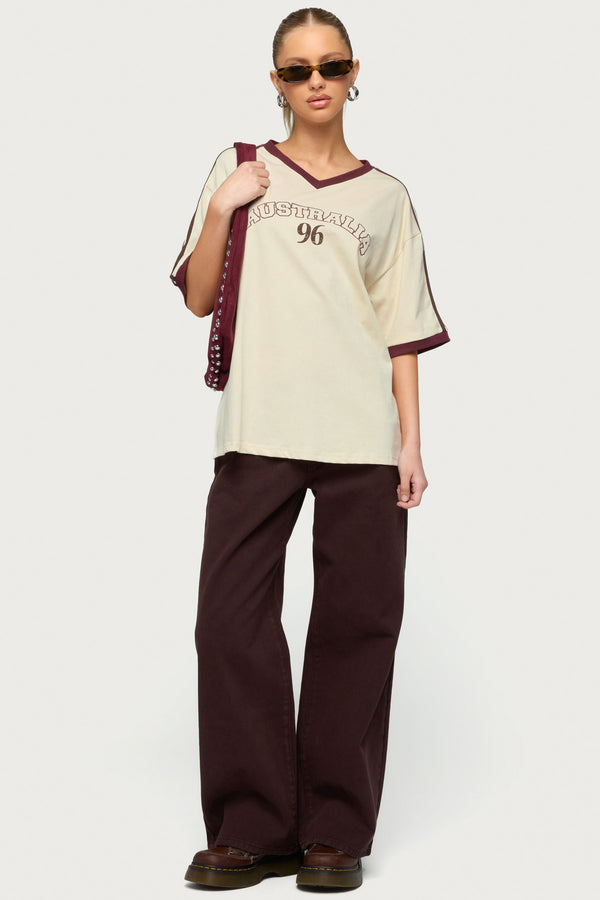 Australia 96 Contrast Oversized T Shirt