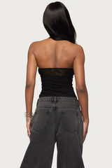 Lielle Lacey Layered Halter Top