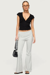 Petite Naomi Foldover Flared Leggings