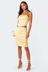 Gracelynn Satin Effect Lace Up Corset