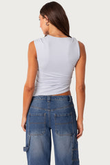 Tanya Asymmetric Gathered Top