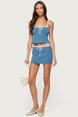 Pheobe Contrast Knit Mini Skirt