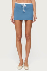 Pheobe Contrast Knit Mini Skirt