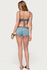 Shelley Asymmetric Crochet Top